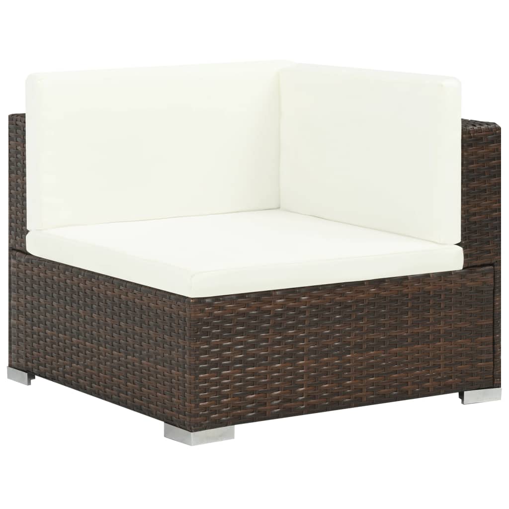 Thumbnail - vidaXL 6-tlg. Garten-Lounge-Set mit Auflagen Poly Rattan Braun