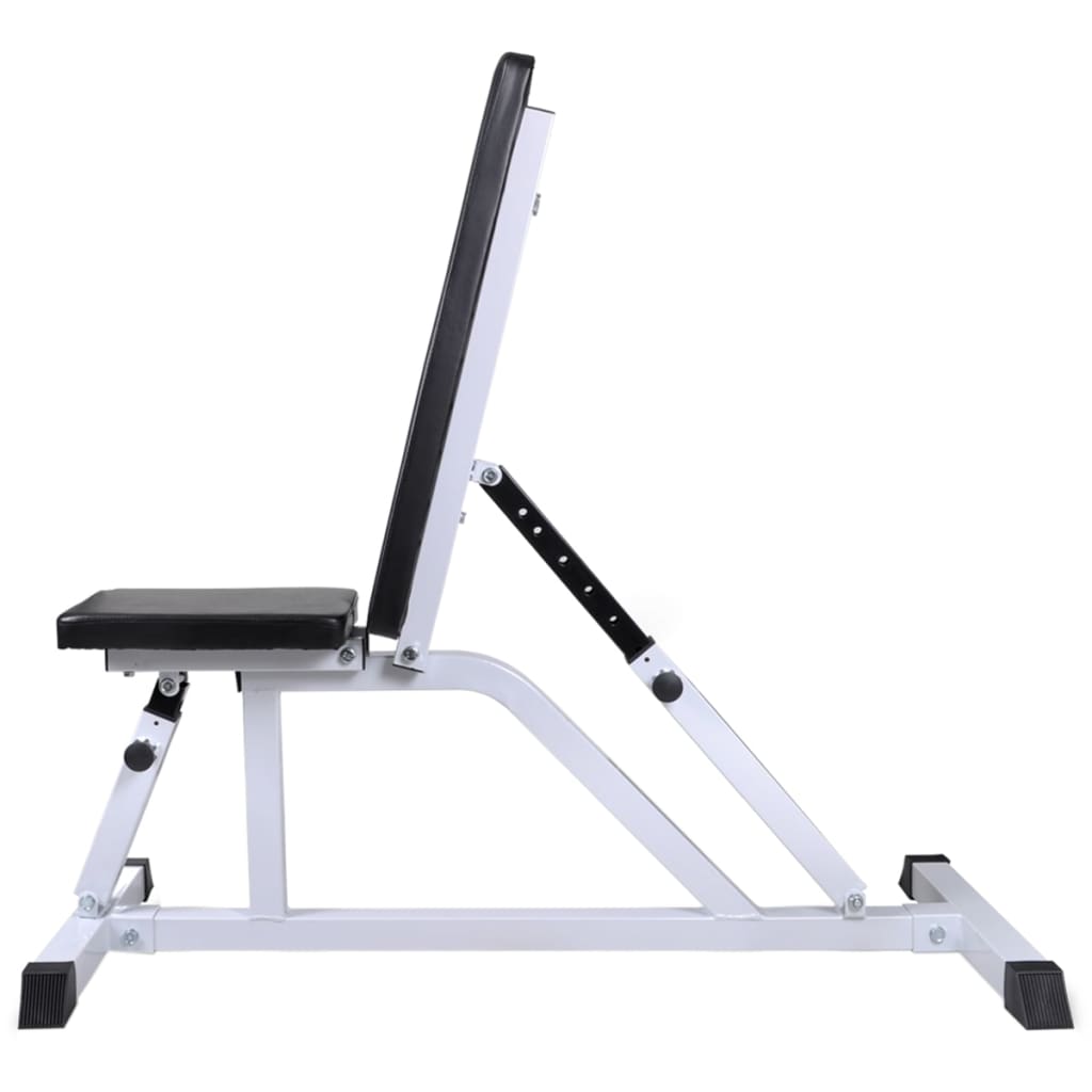 vidaXL Kuntopenkki painotangolla + levy- ja käsipainosarja 60,5 kg
