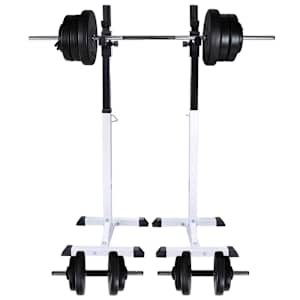 vidaXL kangi- ja k&uuml;kiraam kangi ja hantlitega 60,5 kg