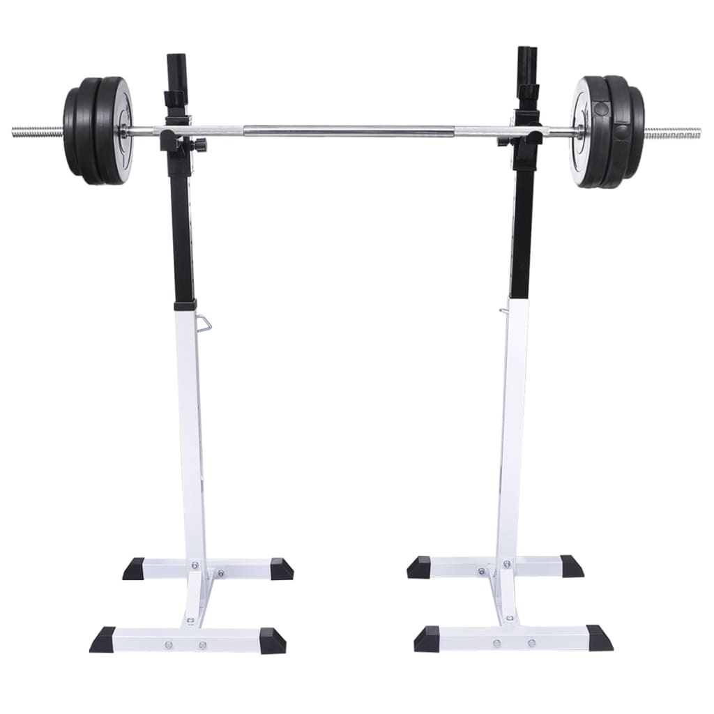 

vidaXL Halter-/squatrek met halterset 60,5 kg