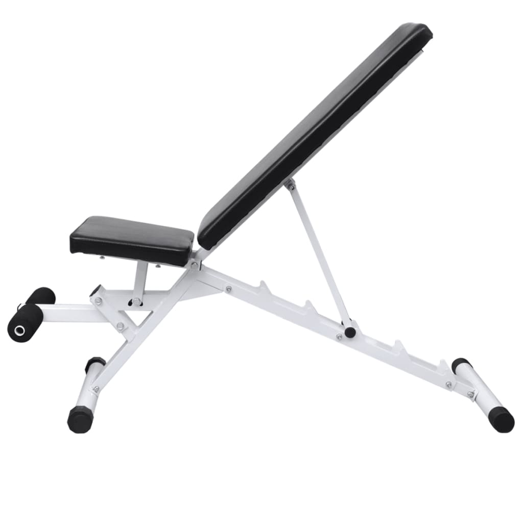 vidaXL edzőpad egykezes és kétkezes súlyzókészlettel 30,5 kg