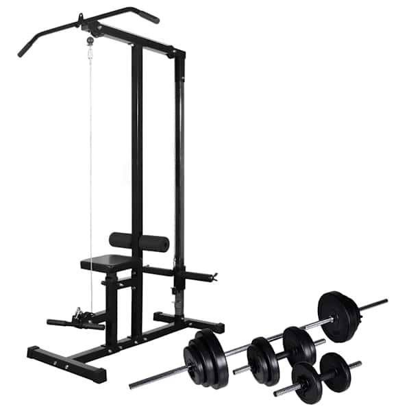 vidaXL j&otilde;usaaliseade kangi ja hantlitega 30,5 kg