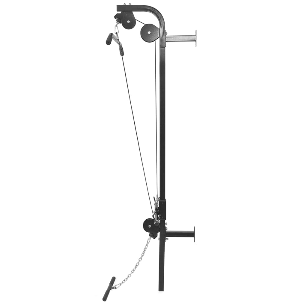 vidaXL Turn de forță montat pe perete cu set haltere & gantere 30,5 kg