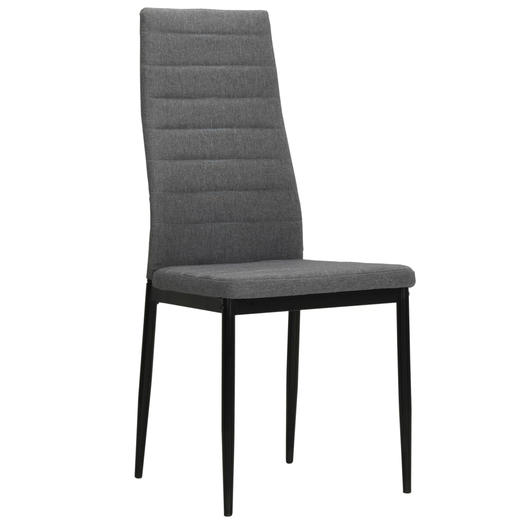 

vidaXL Eetkamerstoelen 6 st stof lichtgrijs