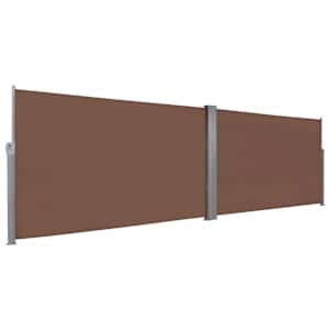 Zatahovací boční markýza / zástěna 160 x 600 cm hnědá - obrázek 1