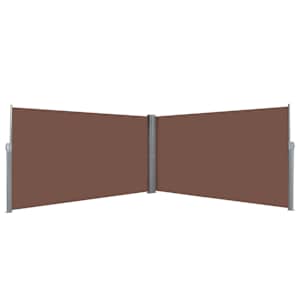 Zatahovací boční markýza / zástěna 160 x 600 cm hnědá - obrázek 2