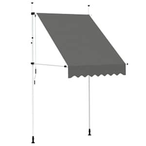 Ručně zatahovací markýza 150 cm antracitová - obrázek 2