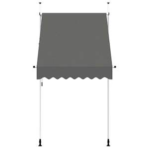 Ručně zatahovací markýza 150 cm antracitová - obrázek 3