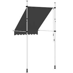 Ručně zatahovací markýza 150 cm antracitová - obrázek 5