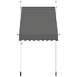 VidaXL Markisenfranse Anthrazit/Weiß 2,3x0,2m – Segeltuch-Baldachin Für Terrasse & Garten, UV- & Wasserabweisend