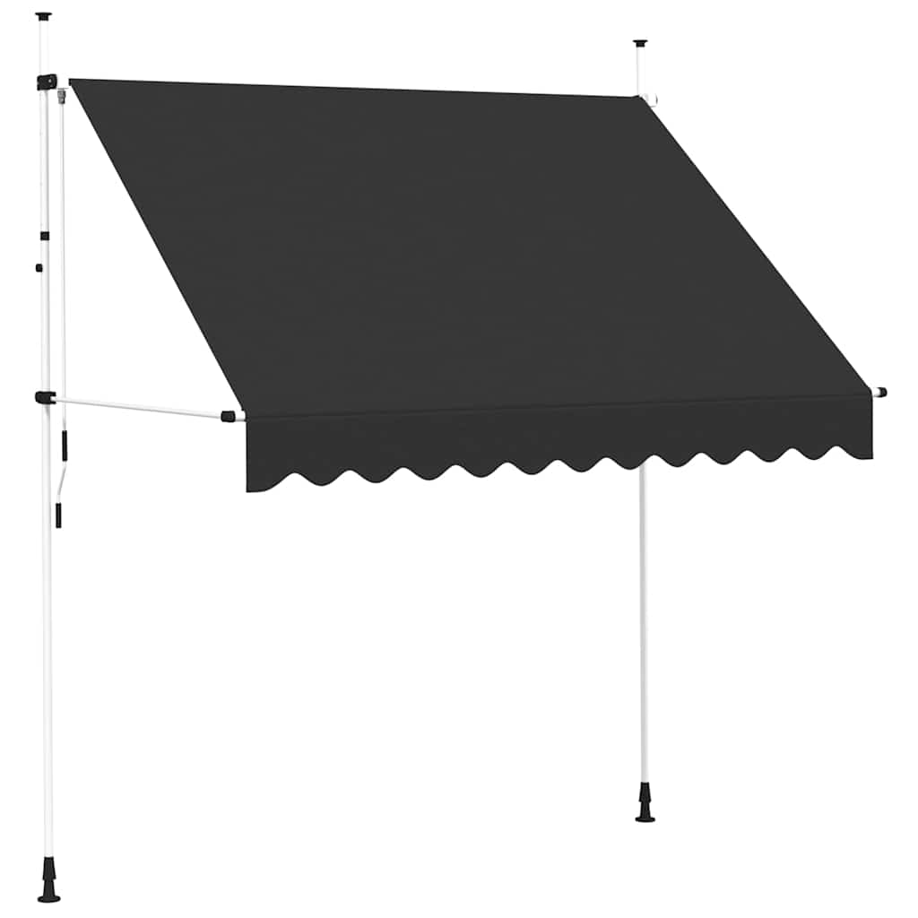 vidaXL Ručně zatahovací markýza 250 cm antracitová