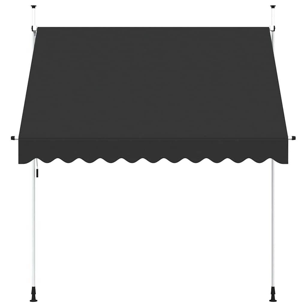 vidaXL Copertină retractabilă manual, antracit, 250 cm