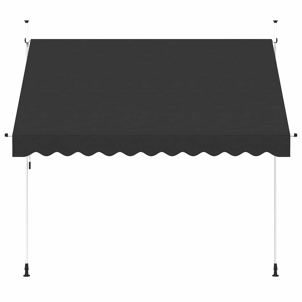vidaXL Copertină retractabilă manual, antracit, 300 cm