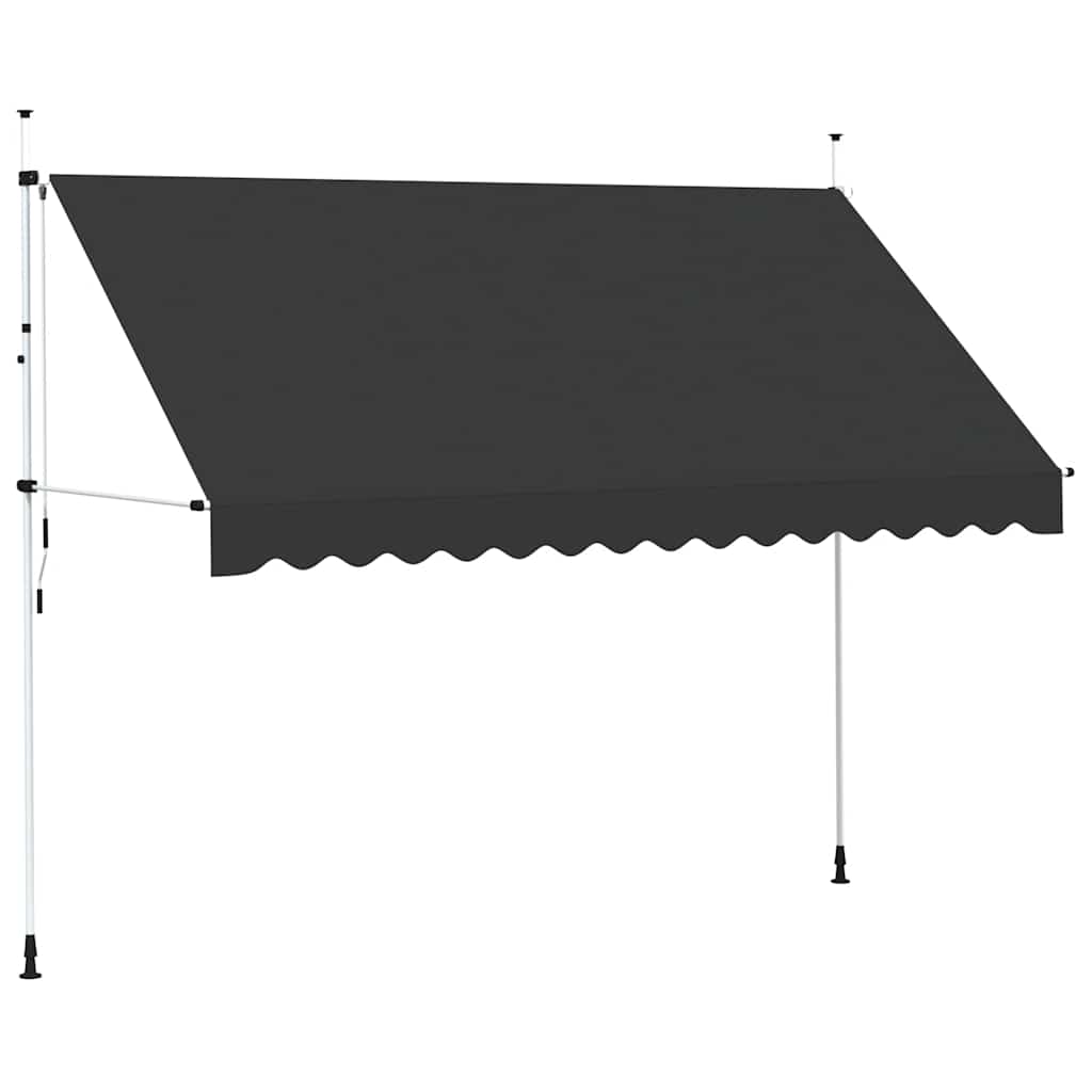 vidaXL Ručně zatahovací markýza 350 cm antracitová
