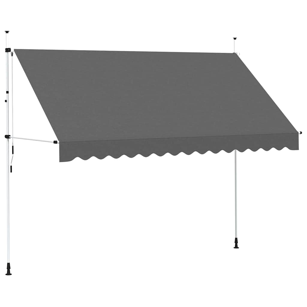 vidaXL Ručně zatahovací markýza 350 cm antracitová