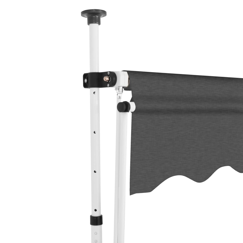 vidaXL Manual Retractable Awning 157.5" Anthracite