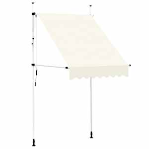 vidaXL kokkupandav varikatus, 150 cm, kreemjas