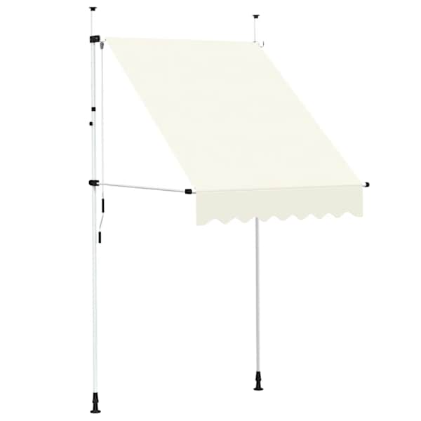 vidaXL kokkupandav varikatus, 150 cm, kreemjas