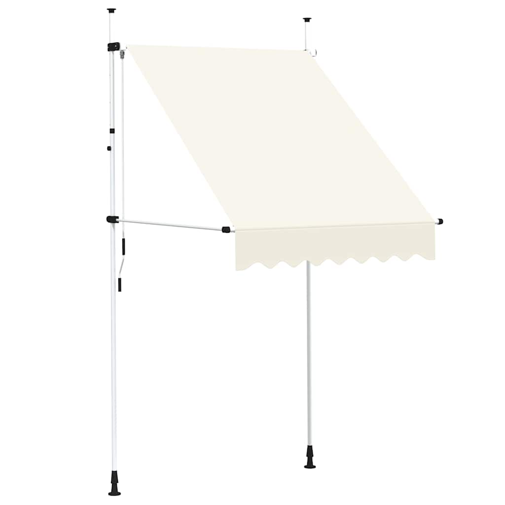 vidaXL Ručně zatahovací markýza 150 cm krémová