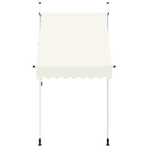 Ručně zatahovací markýza 150 cm krémová - obrázek 3