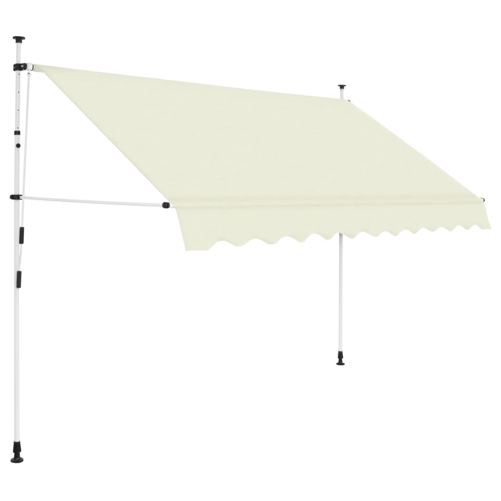 vidaXL Ručně zatahovací markýza 250 cm krémová