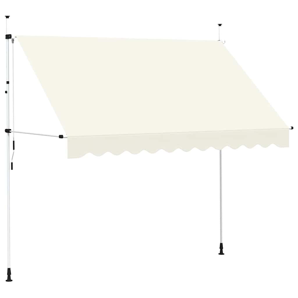 vidaXL Ručně zatahovací markýza 300 cm krémová