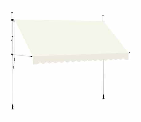 vidaXL Toldo retrátil manual 350 cm creme vidaXL Toldo retrátil manual 350 cm creme