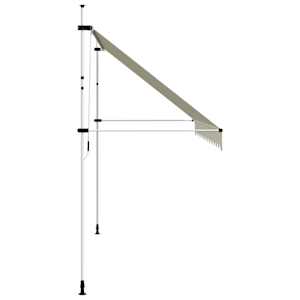 Ručně zatahovací markýza 400 cm krémová - obrázek 4