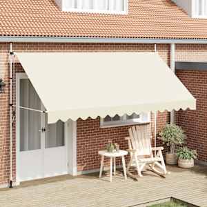 Ročno zložljiva tenda 400 cm krem