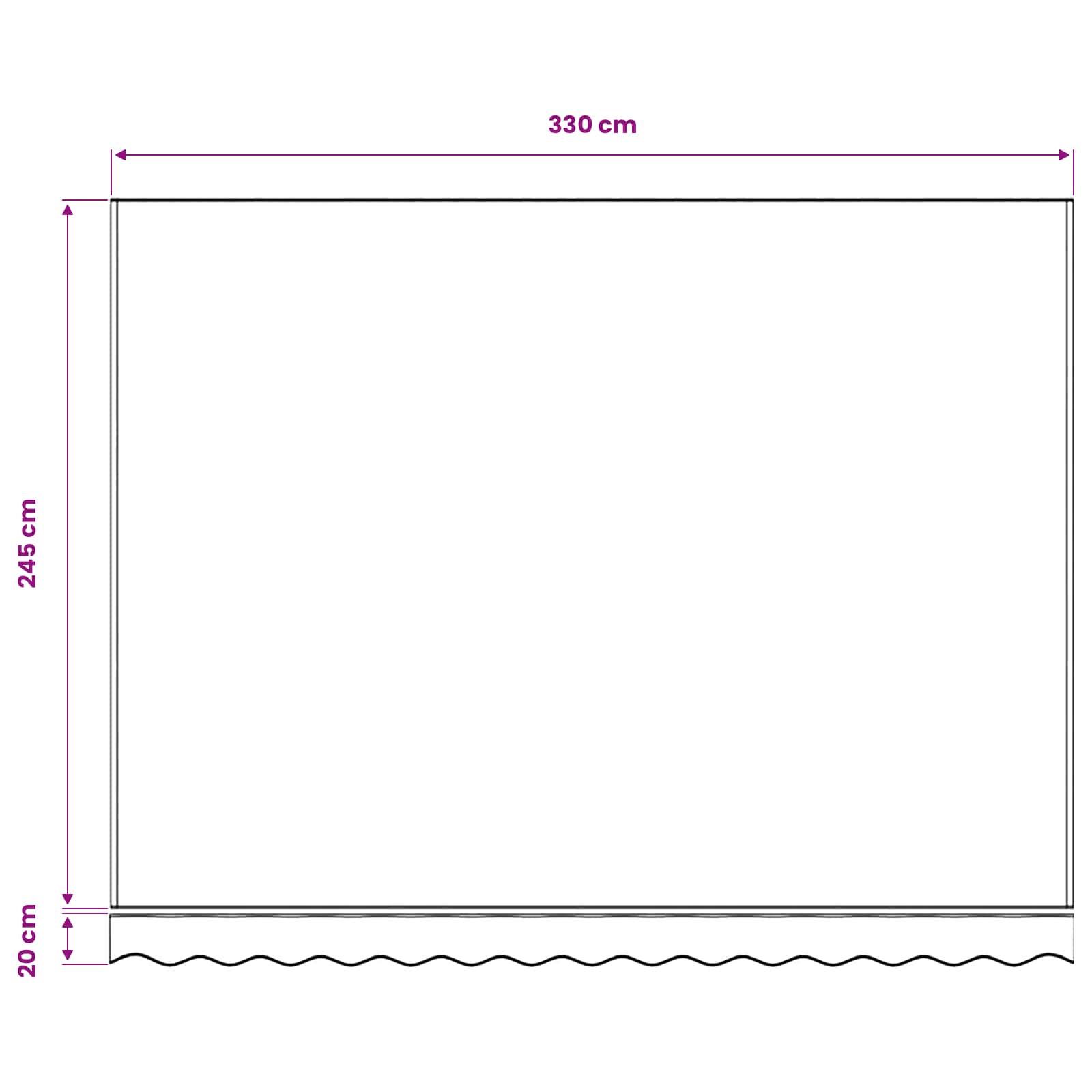 Awning Replacement Fabric Polyester size guide