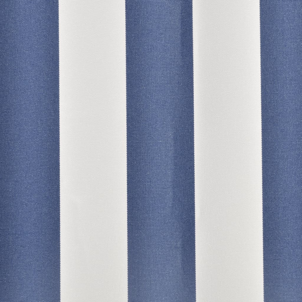 Kék-fehér vászon napellenző tető 450 x 300 cm 