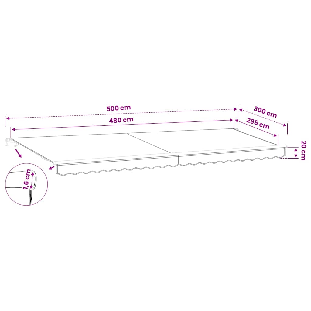 Nadomestno blago za tendo krem 500x300 cm poliester - slika 7