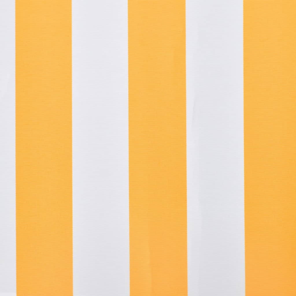Narancssárga-fehér vászon napellenző tető 350 x 250 cm 