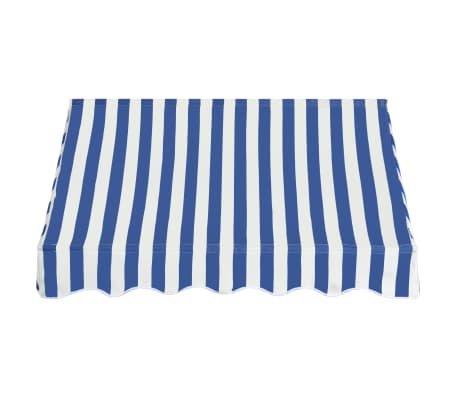 vidaXL Bistro markizė, mėlynos ir baltos spalvos, 150x120cm