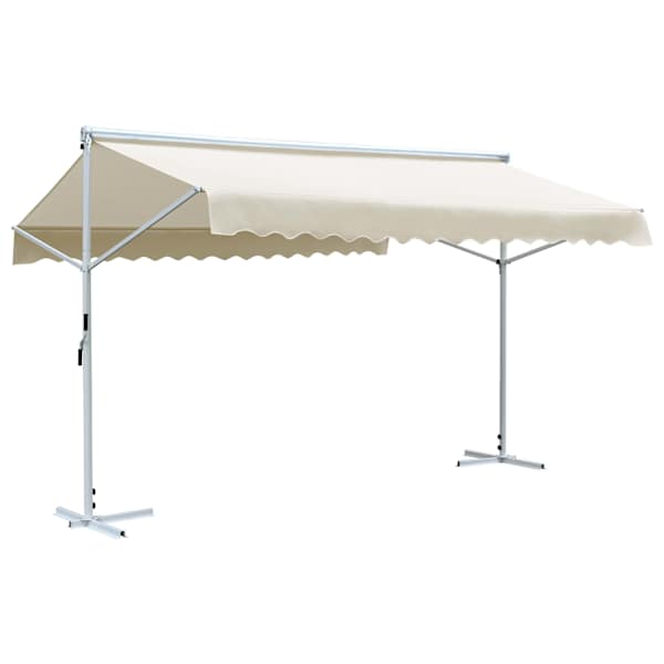 vidaXL iseseisev varikatus 4 x 3 m, kreemjasvalge
