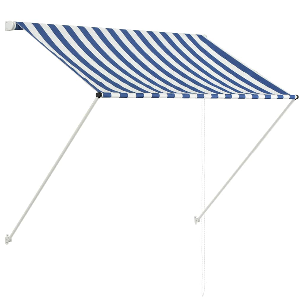 vidaXL Zatahovací markýza 150 x 150 cm modro-bílá