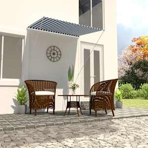 Zložljiva tenda 150x150 cm modra in bela