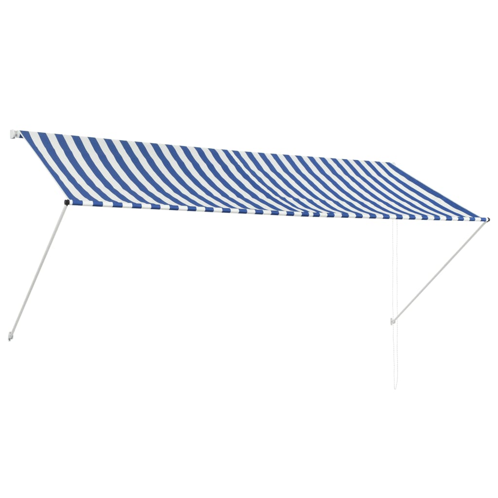 Image of vidaXL Retractable Awning 300x150 cm Blue and White