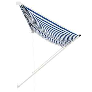 Zatahovací markýza modro-bílá 350 x 150 cm - obrázek 2
