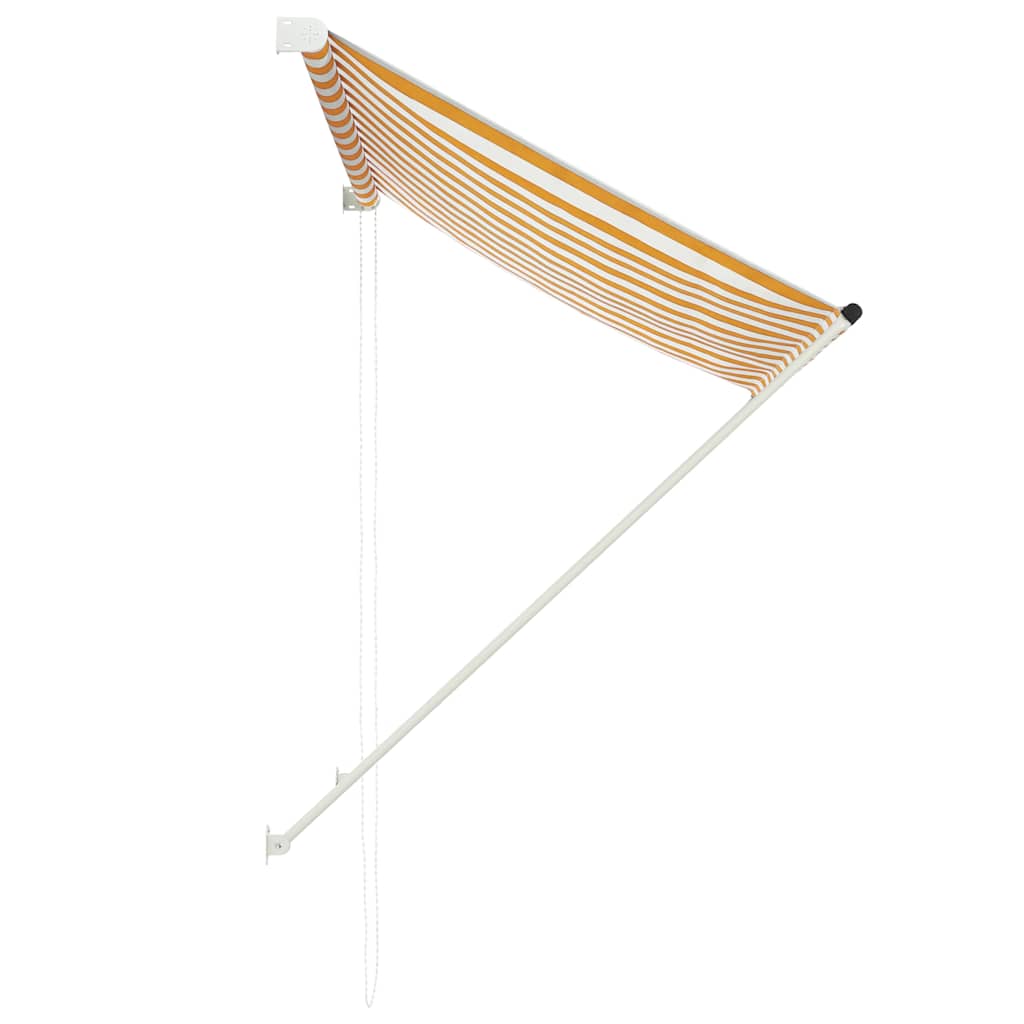 

vidaXL Luifel uittrekbaar 150x150 cm geel en wit