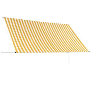 Zatahovací markýza žluto-bílá 300 x 150 cm - obrázek 4