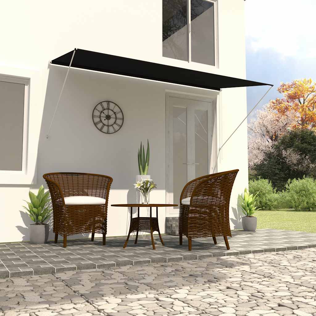 vida XL Einziehbare Markise 300×150 cm Anthrazit