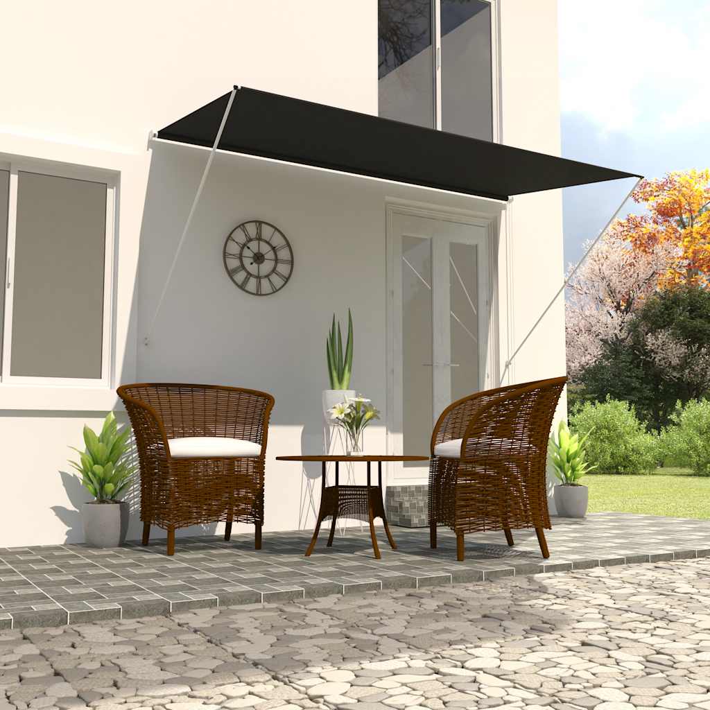 vida XL Einziehbare Markise 350×150 cm Anthrazit