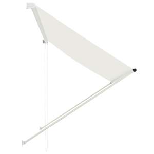 vidaXL Uttrekkbar markise 200x150 cm kremhvit