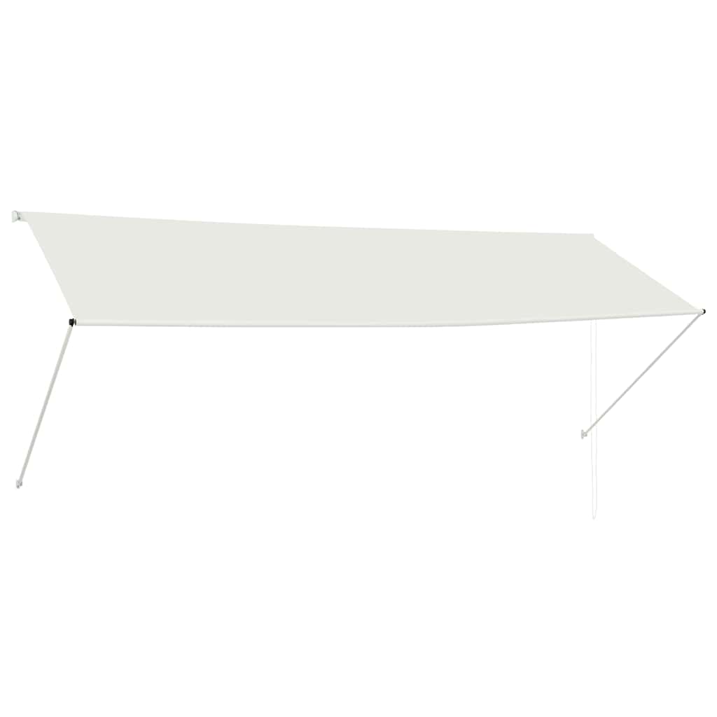 vidaXL Zatahovací markýza krémová 350 x 150 cm