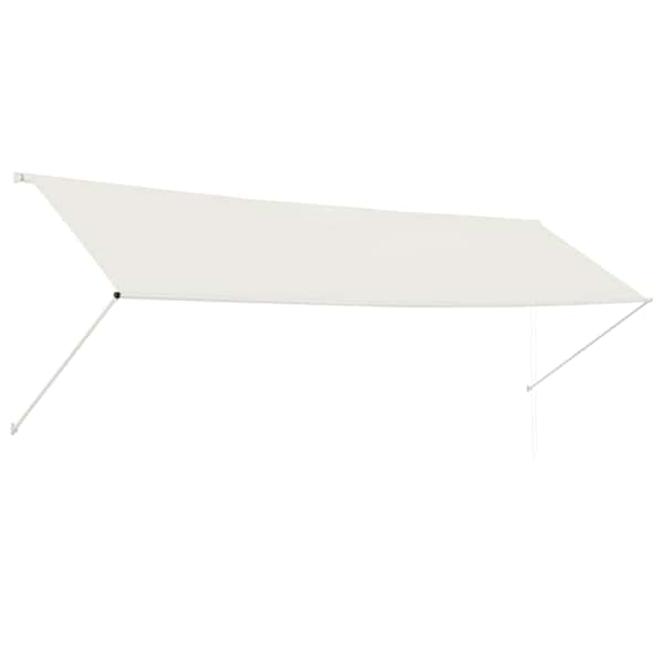vidaXL kokkupandav varikatus, 400 x 150 cm, kreemjas