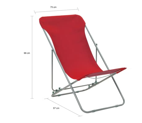 Vidaxl Folding Beach Chairs 2 Pcs Steel And Oxford Fabric Red Vidaxl Folding Beach Chairs 2 Pcs Steel And Oxford Fabric Red 10