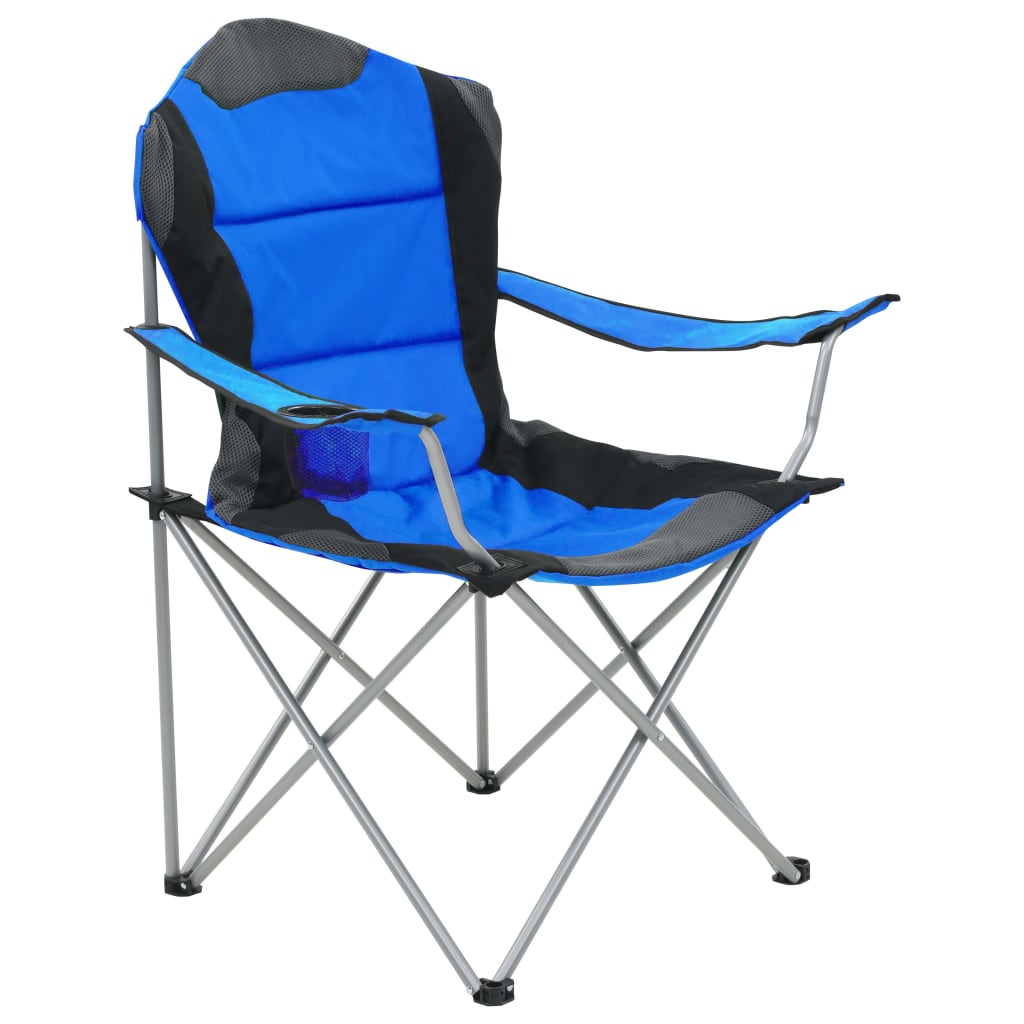 

vidaXL Kampeerstoelen inklapbaar 96x60x102 cm blauw 2 st