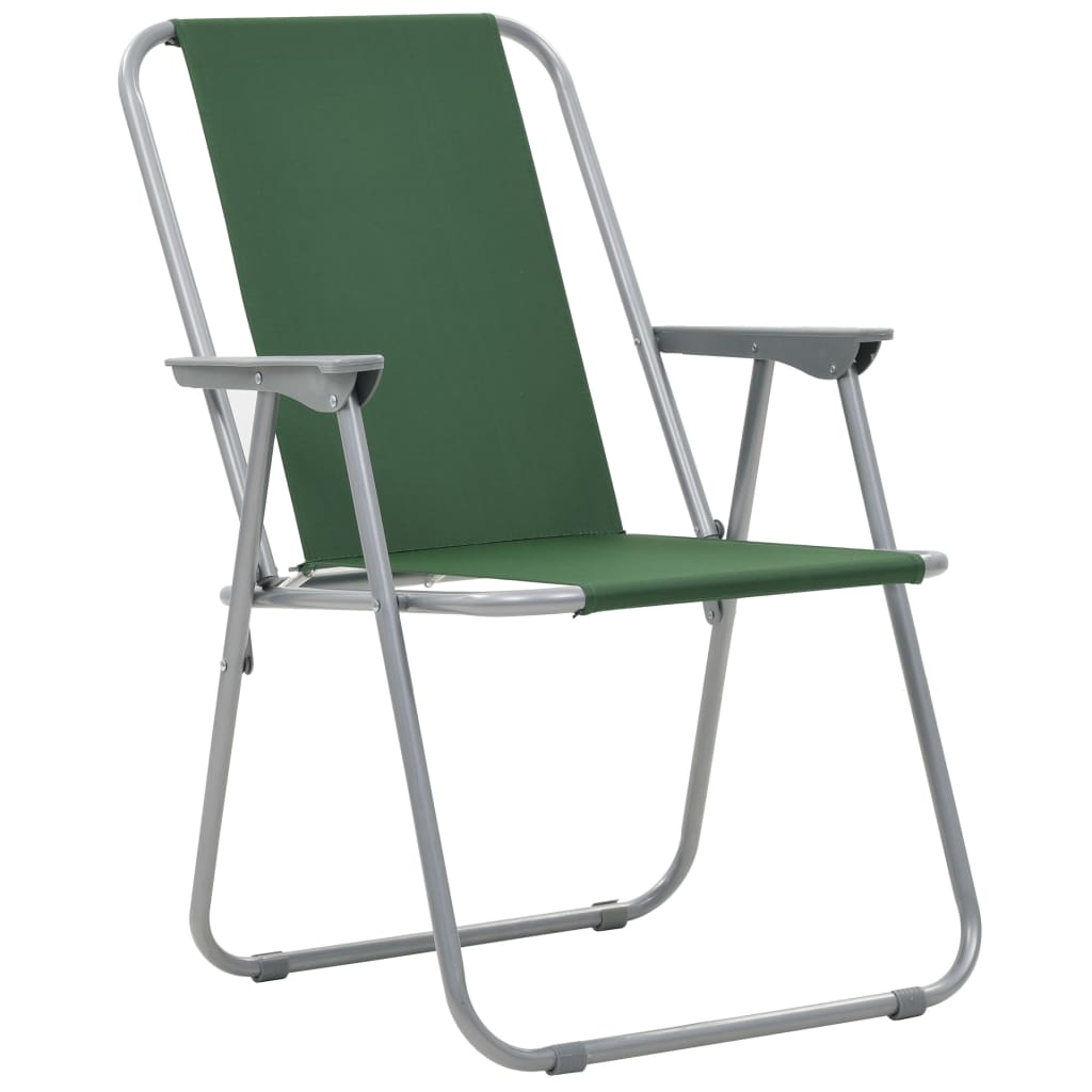 vidaXL foldbare campingstole 2 stk. 52 x 59 x 80 cm grøn