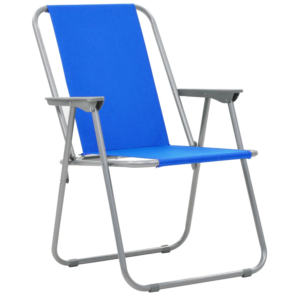 vidaXL Sulankstomos stovyklavimo kėdės, 2vnt., 52x59x80cm, mėlynos
